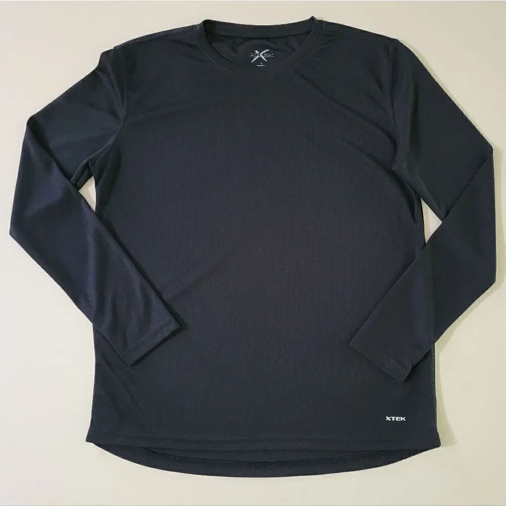XTEK Women's Black Performance Long Sleeve Base Layer Crew Shirt